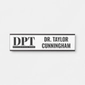 Personalisierter moderner DPT Arzt für Physikalisc Türschild (Vorderseite )