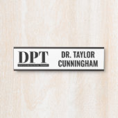 Personalisierter moderner DPT Arzt für Physikalisc Türschild (Vorderseite )