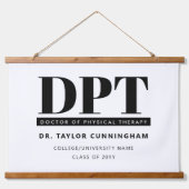 Personalisierter moderner DPT Arzt für Physikalisc Wandteppich Mit Holzrahmen (Vorne)