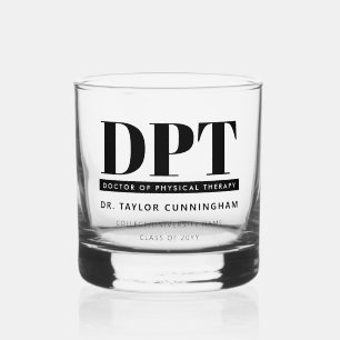 Personalisierter moderner DPT Arzt für Physikalisc Whiskyglas