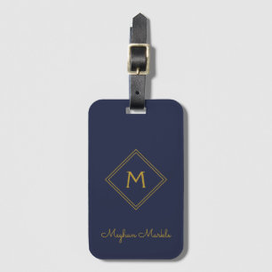 Personalisierter moderner eleganter einfacher Gold Gepäckanhänger