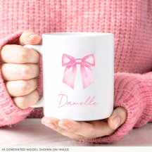 Personalisierter moderner eleganter rosa Schleifen