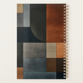 Personalisierter moderner erdiger geometrischer Pl Planer (Rückseite)