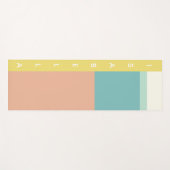 Personalisierter moderner Farbblockname Erdnähte Yogamatte (Vorderseite (Horizontal))