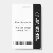 Personalisierter, moderner Firmenmitarbeiter - Bla Ausweis (Rückseite)