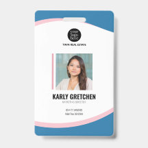 Personalisierter moderner Firmenmitarbeiter Blue P