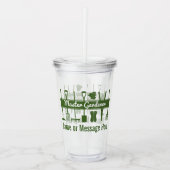 Personalisierter moderner Gärtner Acryltrinkbecher (Vorderseite)