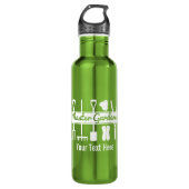 Personalisierter moderner Gärtner Edelstahlflasche (Vorderseite)