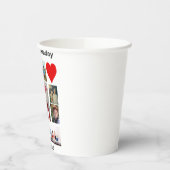 Personalisierter, moderner Geburtstag 11 FotoColla Pappbecher (Links)