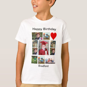 Personalisierter, moderner Geburtstag 11 FotoColla T-Shirt
