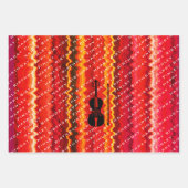 Personalisierter moderner Geigenname Violinist Geb Geschenkpapier Set (Vorderseite)