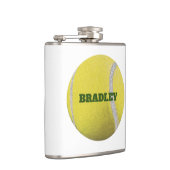 Personalisierter, moderner Gelber Tennisball Flachmann (Rechts)