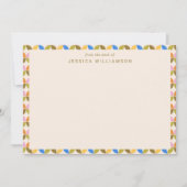 Personalisierter, moderner, geometrischer Schreibt Mitteilungskarte (Vorderseite)