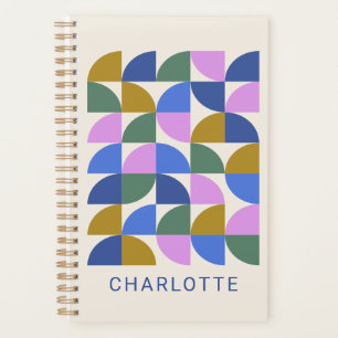 Personalisierter, moderner geometrischer Student Planer