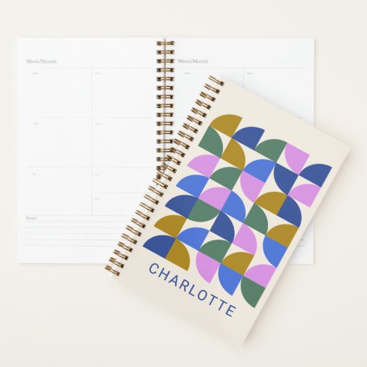 Personalisierter, moderner geometrischer Student Planer (Anzeige)