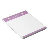 Personalisierter moderner girly Gänseblümchen-Name Notizblock (angewinkelt)