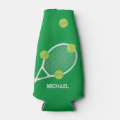 Personalisierter, moderner Green Tennis Racket Bal Flaschenkühler (Vorderseite)