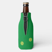 Personalisierter, moderner Green Tennis Racket Bal Flaschenkühler (Flasche Rückseite)