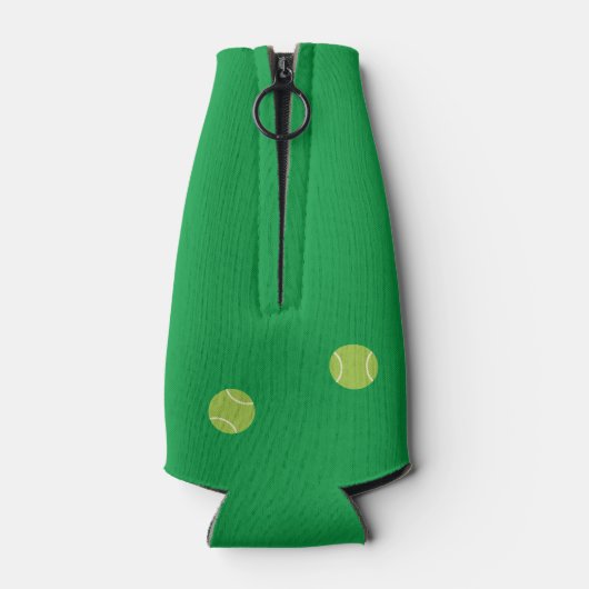 Personalisierter, moderner Green Tennis Racket Bal Flaschenkühler (Rückseite)
