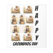 Personalisierter moderner Grundwassertag 9 FotoCol Notizblock (Vorderseite)