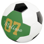 Personalisierter moderner grüner Fußballball Fußball (Dreiviertel)