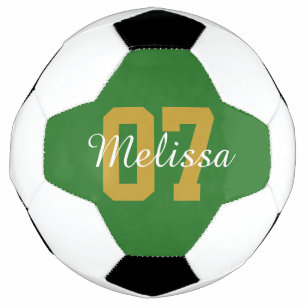 Personalisierter moderner grüner Fußballball Fußball
