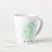 Personalisierter moderner grüner Wasserfarbe-Kaffe Milchtasse (Rechte Ecke)