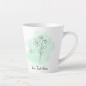 Personalisierter moderner grüner Wasserfarbe-Kaffe Milchtasse (Rechts)