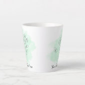 Personalisierter moderner grüner Wasserfarbe-Kaffe Milchtasse (Vorderseite)