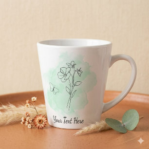 Personalisierter moderner grüner Wasserfarbe-Kaffe Milchtasse