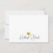 Personalisierter, moderner handgeschriebener Skrip Mitteilungskarte (Vorderseite)