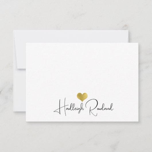 Personalisierter, moderner handgeschriebener Skrip Mitteilungskarte (Vorderseite)