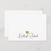 Personalisierter, moderner handgeschriebener Skrip Mitteilungskarte (Vorne/Hinten)
