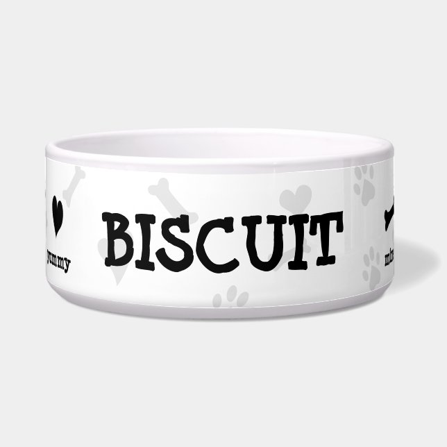 Personalisierter moderner Hund Napf (Vorderseite)