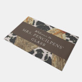 Personalisierter moderner Lehrer Fußmatte (Schrägansicht)