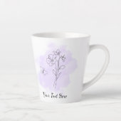 Personalisierter moderner lila Wasserfarben-Kaffee Milchtasse (Rechts)