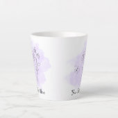 Personalisierter moderner lila Wasserfarben-Kaffee Milchtasse (Vorderseite)