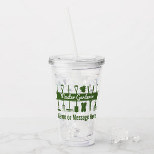 Personalisierter moderner Meister-Gärtner Acryltrinkbecher