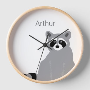 Personalisierter moderner Minimaler Schwarz-Weiß-R Uhr