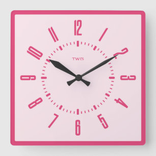 Personalisierter moderner Minimalist Quadratische Wanduhr