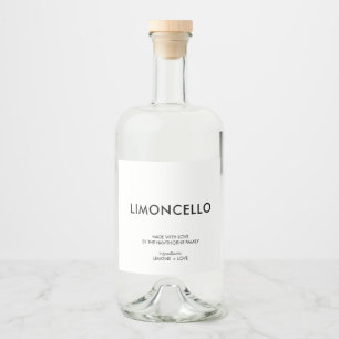 Personalisierter moderner minimalistischer hausgem alkoholflaschenetikett