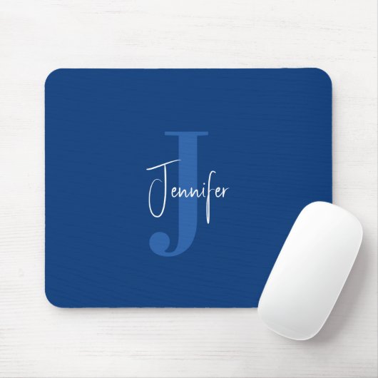 Personalisierter moderner Name & Anfangsbuchstabe Mousepad (Mit Mouse)