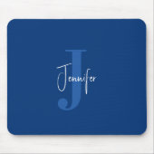 Personalisierter moderner Name & Anfangsbuchstabe Mousepad (Vorne)