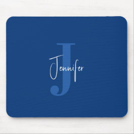 Personalisierter moderner Name & Anfangsbuchstabe  Mousepad