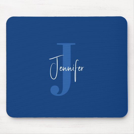 Personalisierter moderner Name & Anfangsbuchstabe Mousepad (Vorne)