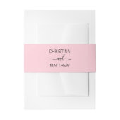 Personalisierter moderner Name Black Blush Pink Ho Einladungsbanderole (Vorderseite Beispiel)