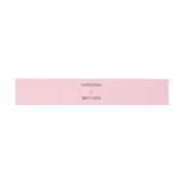Personalisierter moderner Name Black Blush PINK Ho Einladungsbanderole (Flach)