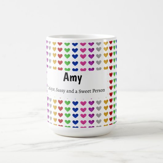 Personalisierter moderner Name Definition Kaffeetasse (Mittel)