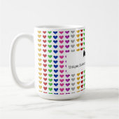 Personalisierter moderner Name Definition Kaffeetasse (Links)