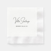 Personalisierter moderner Name des Wohnsitzes Serviette (Vorderseite)